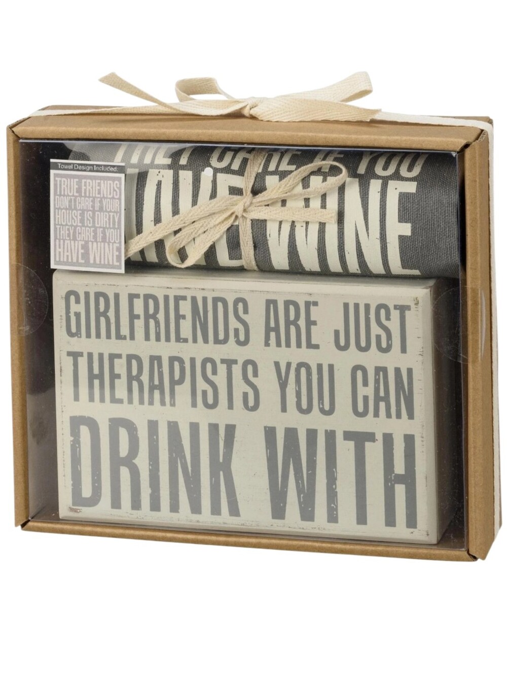 Primitives by Kathy Curated Two-piece Gift Bundle Box Sign & Towel Set
